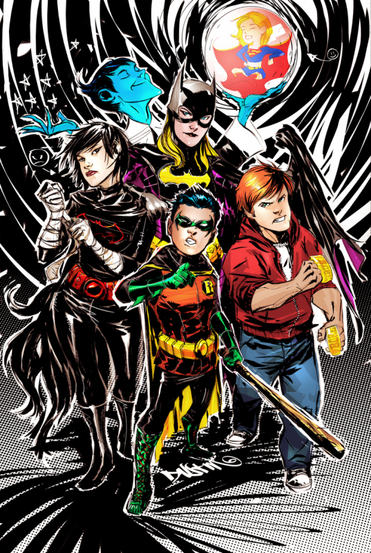 abuse (dc)+batgirl+black bat+cassandra cain+colin wilkes+damian wayne+klarion+robin (dc)+stephanie brown+supergirl