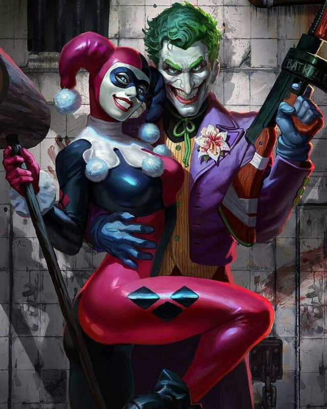 harley quinn+the joker