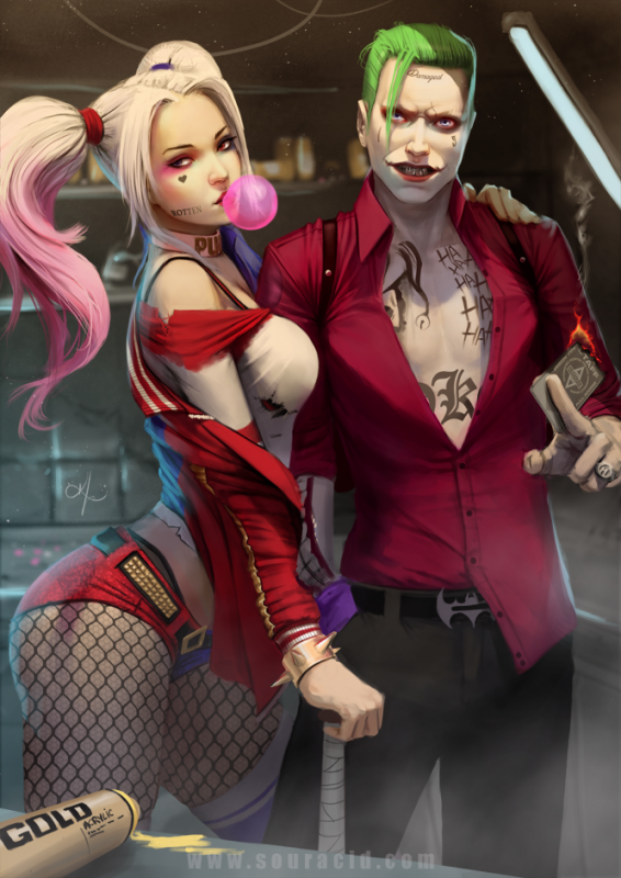 harley quinn+the joker