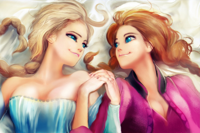 anna (frozen)+elsa (frozen)