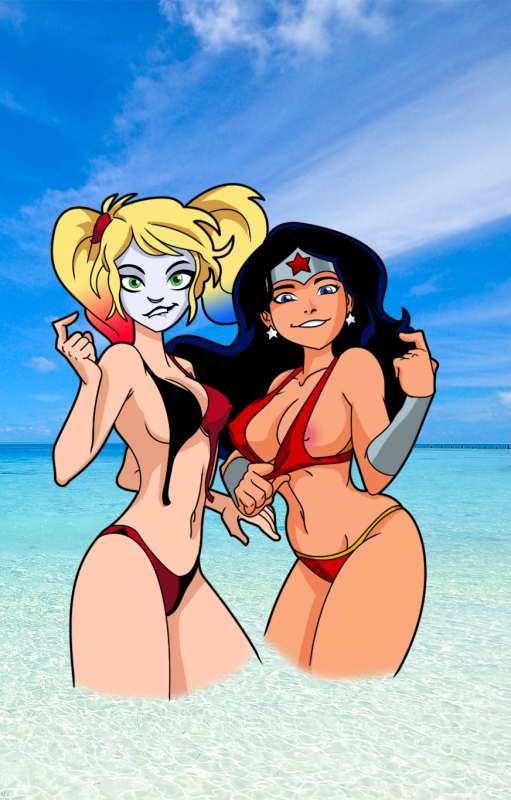 diana prince+harley quinn+wonder woman