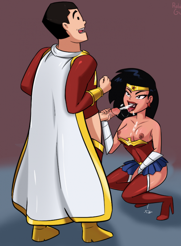 billy batson+diana prince+shazam+wonder woman