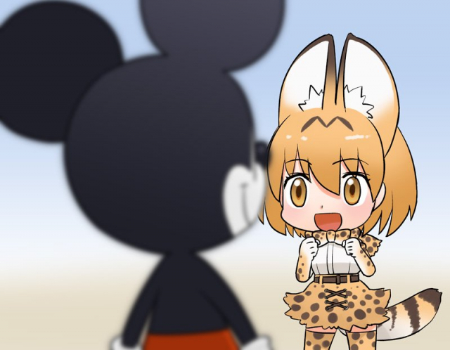 mickey mouse+serval (kemono friends)