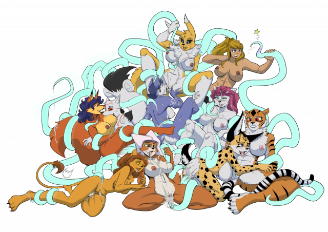 amaterasu+carmelita fox+jenny (bucky o'hare)+krystal+m'ress+maid marian+master tigress+miyu lynx+renamon+samus aran