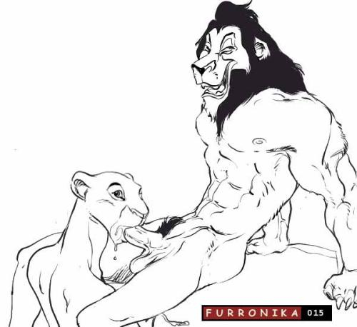 nala+scar (the lion king)