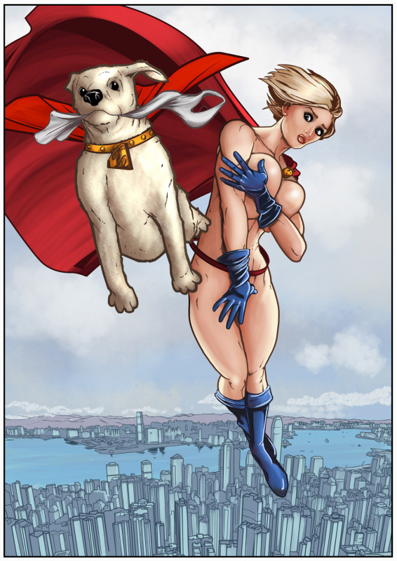 kara zor-el+krypto+power girl