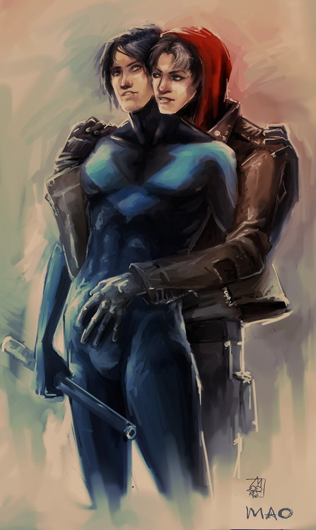 dick grayson+jason todd+nightwing+red hood (dc)