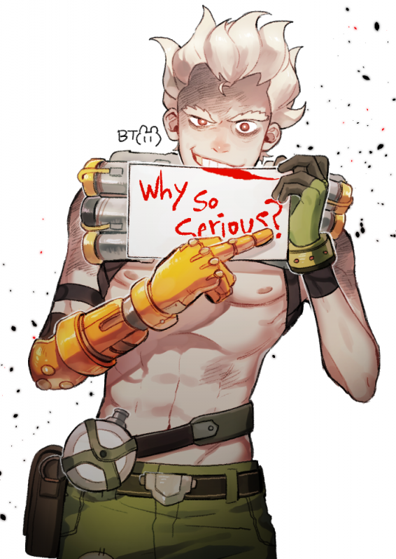 junkrat (overwatch)+the joker