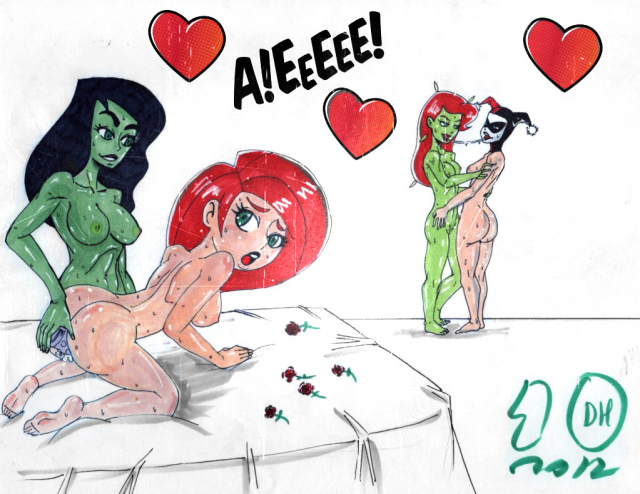 harley quinn+kimberly ann possible+poison ivy+shego