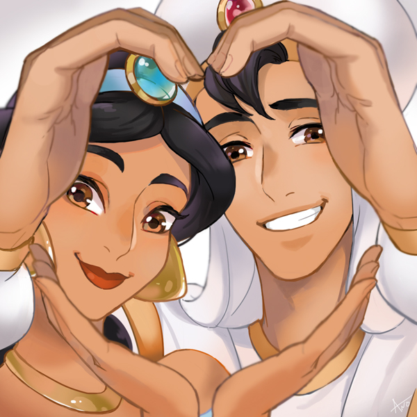 aladdin (character)+jasmine (disney)