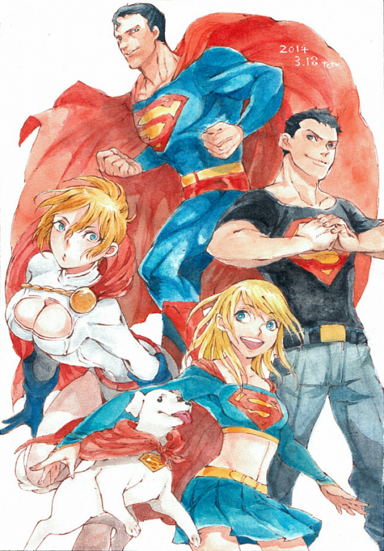 kal-el+kok-el+krypto+powc- girl+superboy+supergirl+supermak-