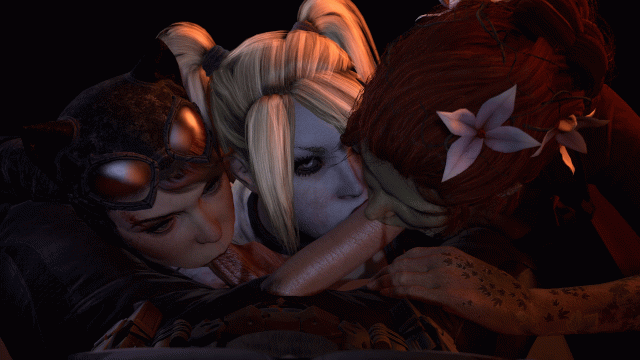 batman+catwoman+harley quinn+poison ivy