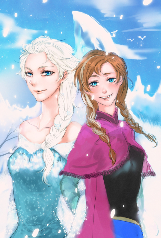 anna (frozen)+elsa (frozen)