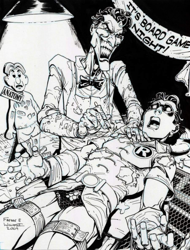 dick grayson+joker+robin (dc)