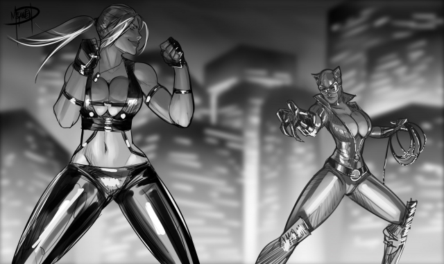 catwoman+sonya blade