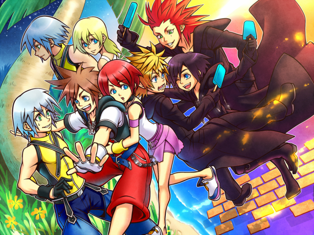 axel+kairi (kingdom hearts)+namine+riku+roxas+sora (kingdom hearts)+xion (kingdom hearts)