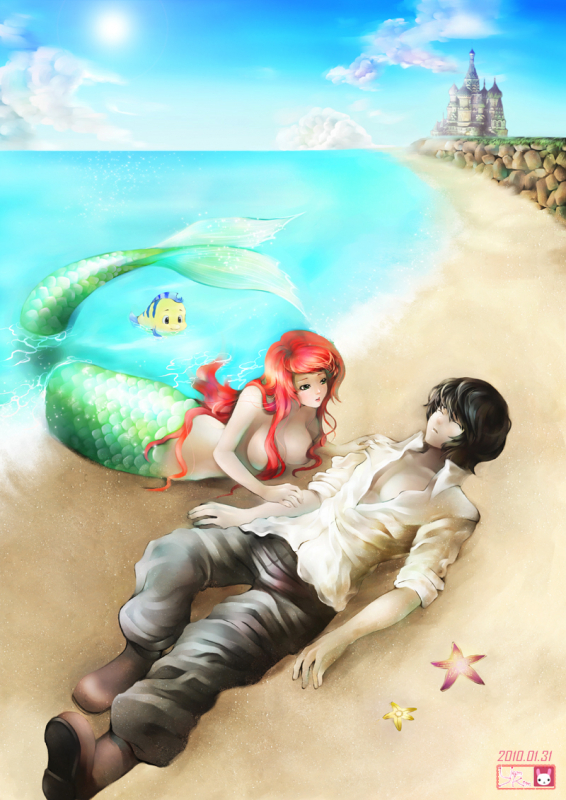 ariel (disney)+flounder+prince eric