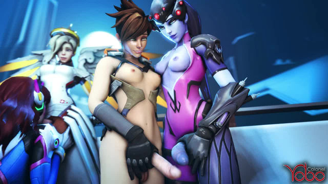 d.va+mercy+tracer+widowmaker