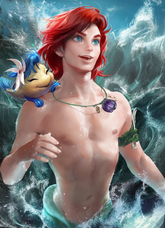 ariel (disney)+flounder