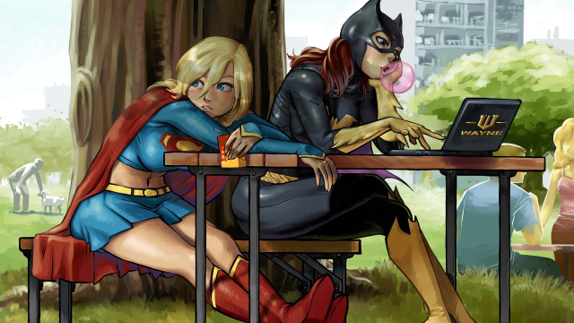 barbara gordon+batgirl+supergirl