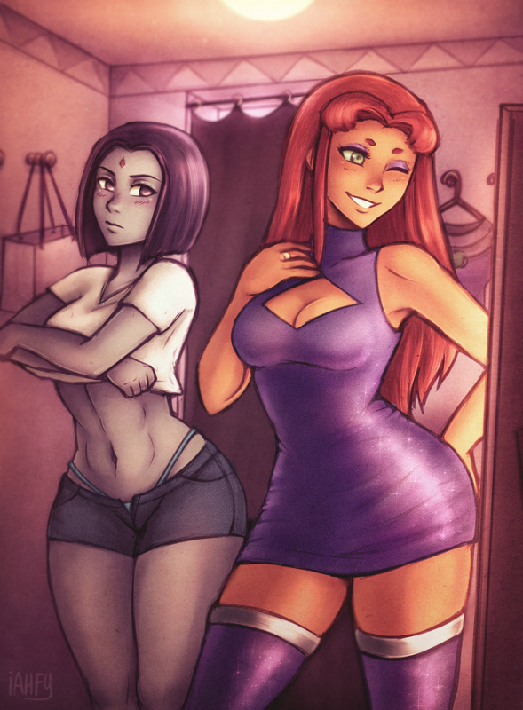raven (dc)+starfire