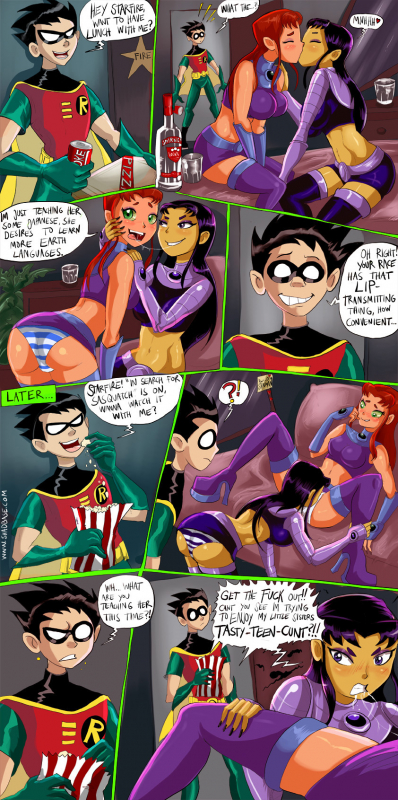 blackfire+dick grayson+robin (dc)+starfire