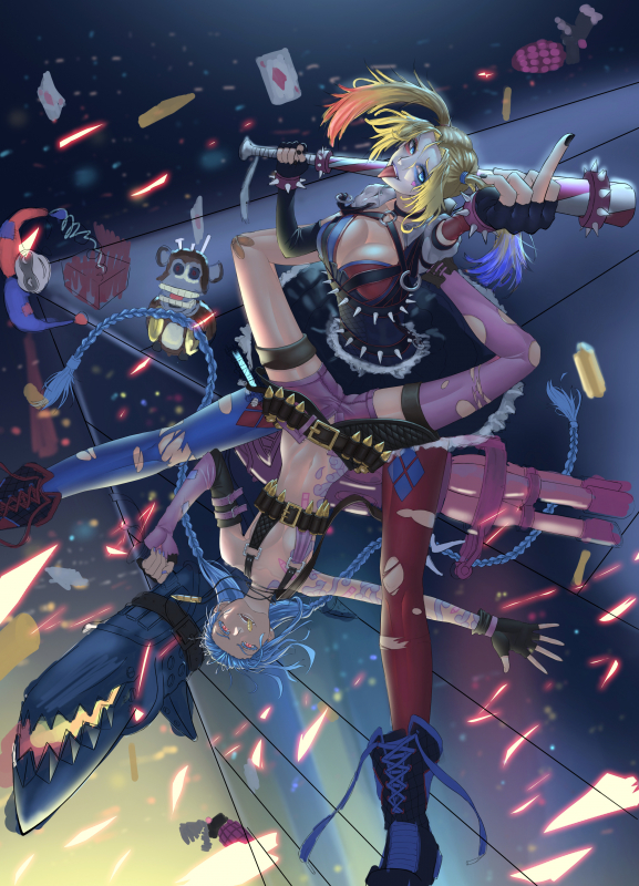 harley quinn+jinx (league of legends)