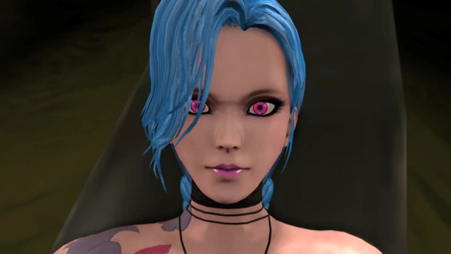 jinx (league of legends)+nidalee