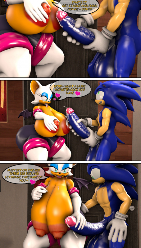 rouge the bat+sonic the hedgehog