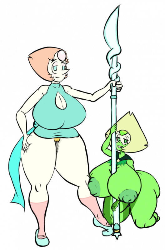 pearl (steven universe)+peridot (steven universe)