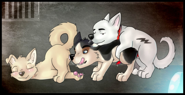 angel (lady and the tramp)+bolt