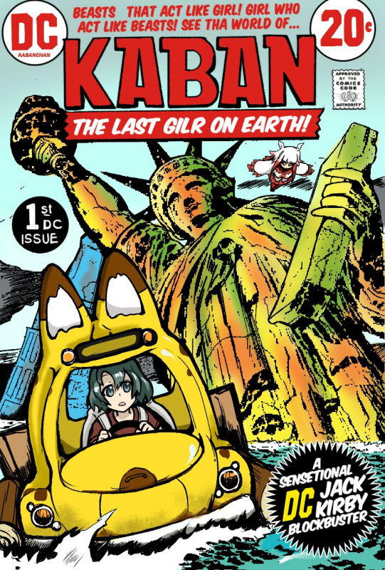 japanese crested ibis (kemono friends)+kaban (kemono friends)+statue of liberty