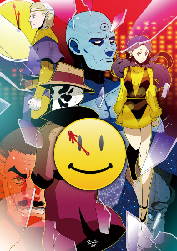 dr. manhattan+nite owl+ozymandias+silk spectre+the comedian