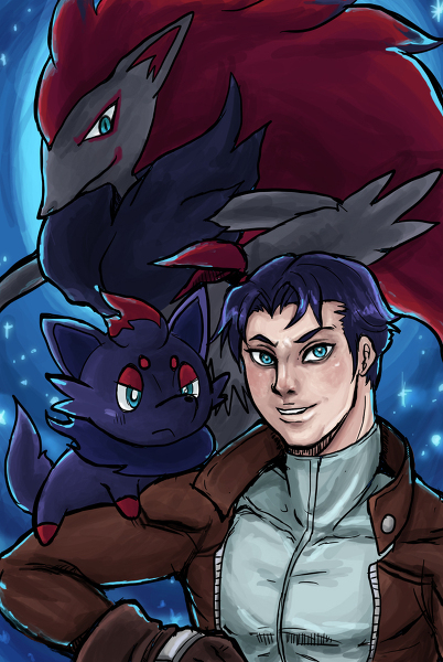 jason todd+red hood (dc)+zoroark+zorua