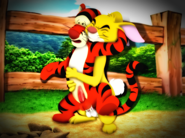 rabbit (winnie the pooh)+tigger