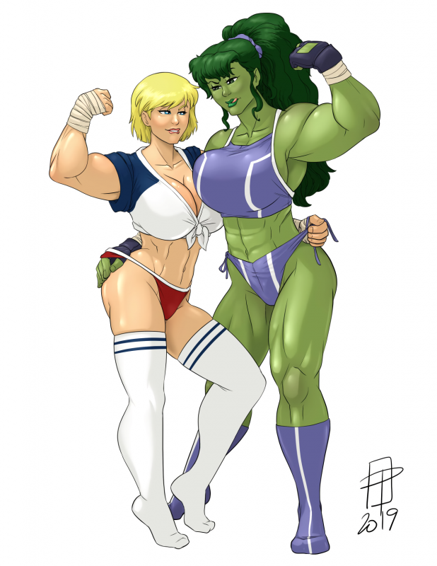 jennifer walters+pow- girl+shc-hulk