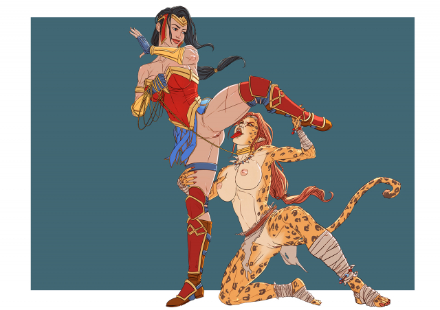 cheetah (dc)+wonder woman