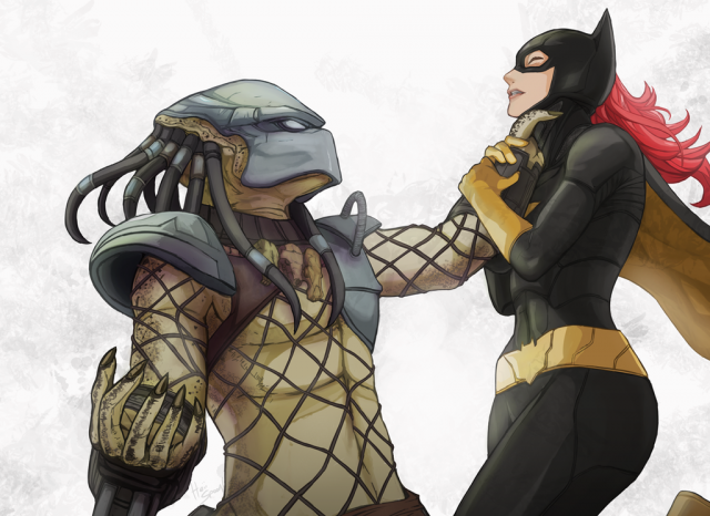 barbara gordon+batgirl+predator