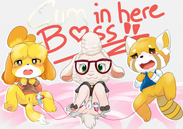 dawn bellwether+isabelle (animal crossing)+retsuko