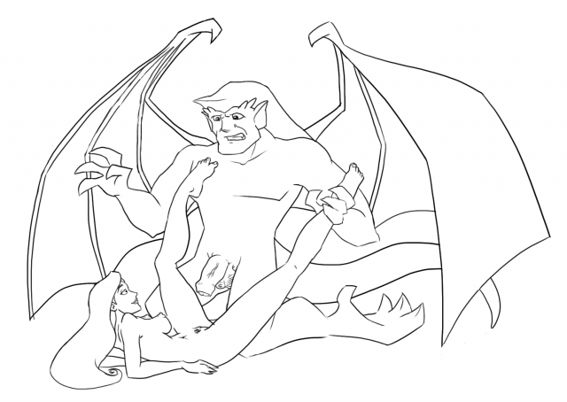 elisa maza+goliath+goliath (gargoyles)