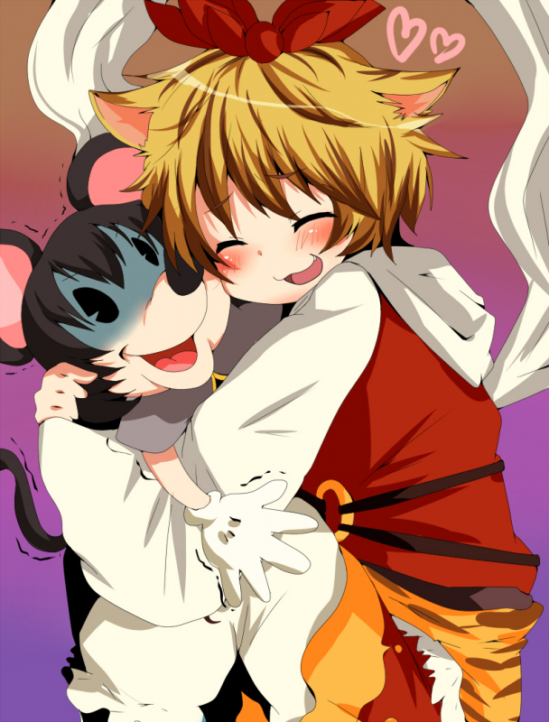 mickey mouse+nazrin+toramaru shou