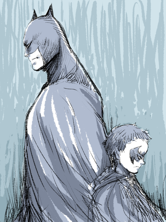 batman+damian wayne+dick grayson+robin (dc)