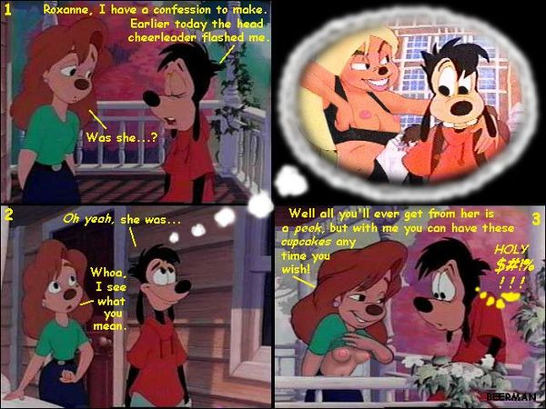 lisa (a goofy movie)+max goof+roxanne