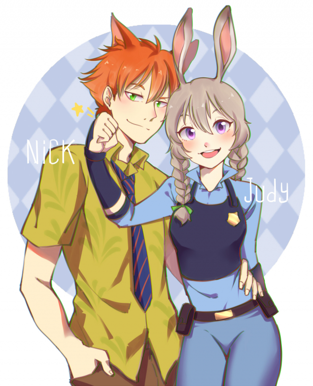 judy hopps+nick wilde