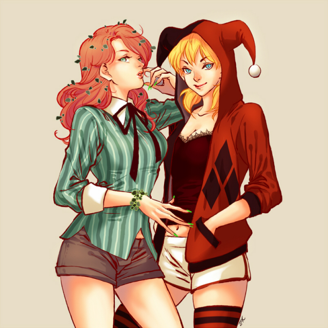 harley quinn+poison ivy