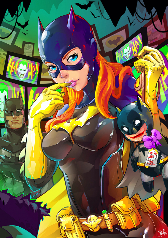 barbara gordon+batgirl+batman+bruce wayne+the joker