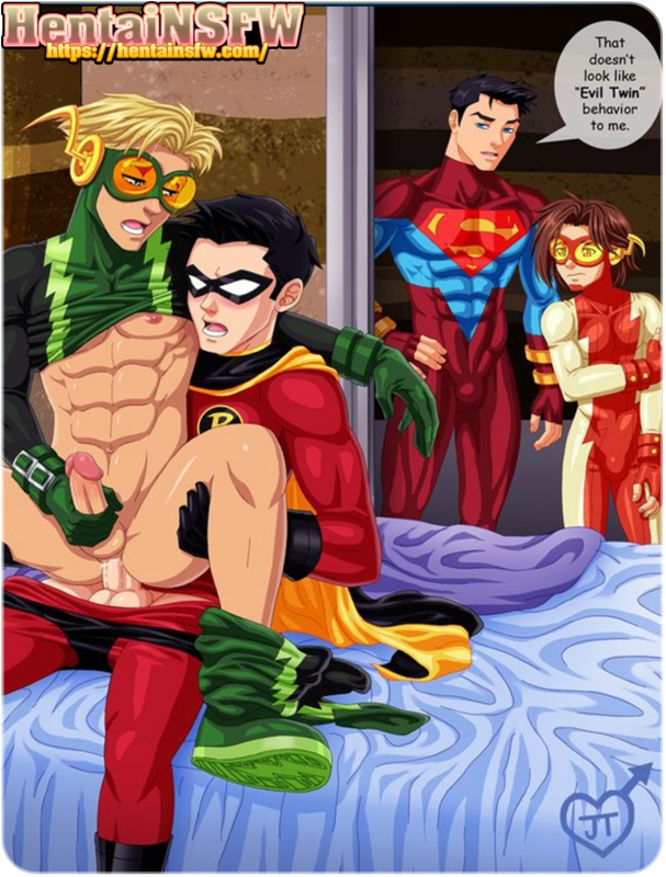 character request+kid flash+robin (dc)+superboy