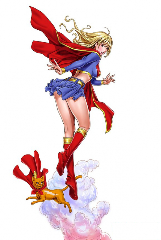 streaky the supercat+supergirl