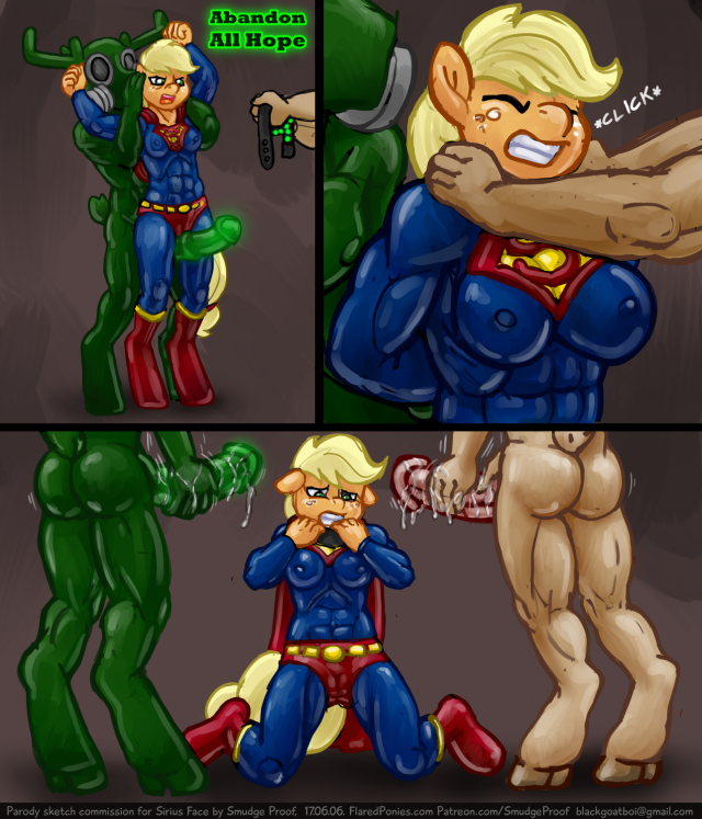 applejack (mlp)+superman