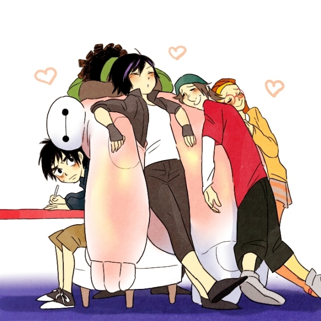 baymax+frc- (big hero 6)+gog- tomago+hio- hamada+hio- takachiho+hok- lemon+wasabg-no-ginger